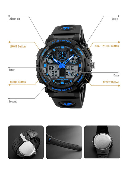Skmei Outdoor Men'S & Students' Personality Multifunctional Sports Electronic Watch, Style