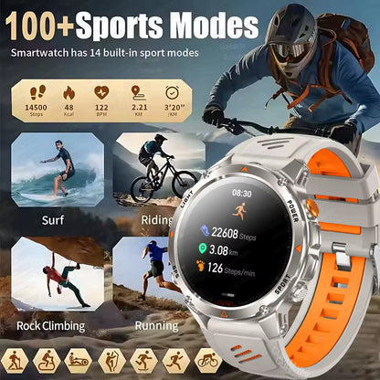 2026 NEW Outdoor GPS Smart Watch 3ATM Waterproof Compass Barometer Altimeter Bluetooth Call Heart Rate Sports Smart Watches Man