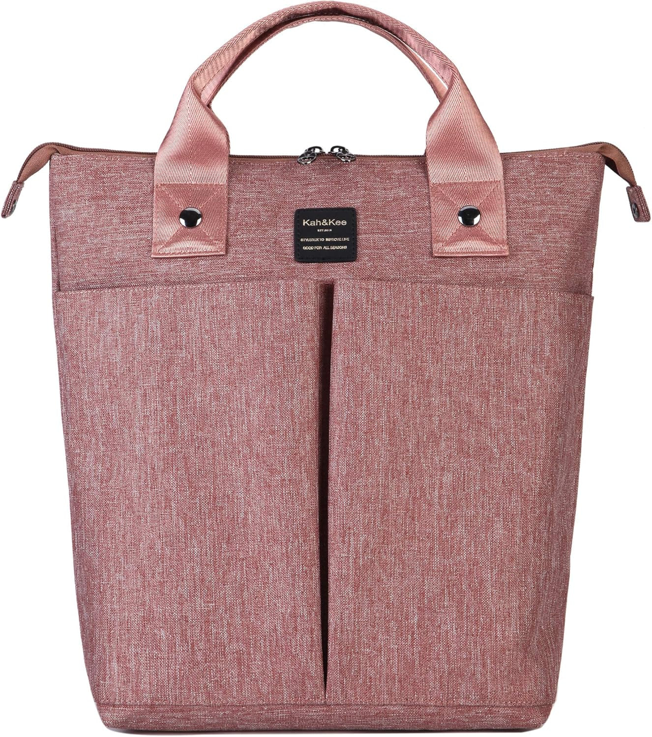 Convertible Laptop Backpack and Tote Bag Handbag Computer Compartment Travel School for Women Man (Antique Pink)