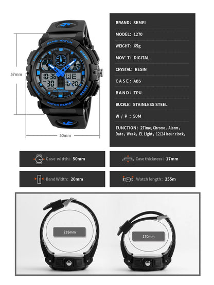Skmei Outdoor Men'S & Students' Personality Multifunctional Sports Electronic Watch, Style